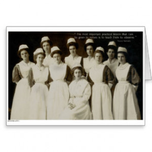 Vintage 1919 Nursing photo wth Quote Card