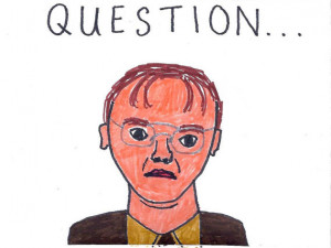 Dwight Schrute Question Dwight schrute is pictured