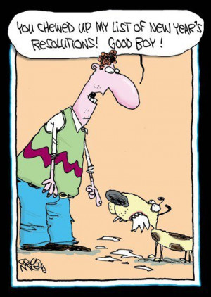 New Year Resolution Diet Joke Cartoon