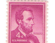 10 Unused 1954 Abraham Lincoln - Vi ntage Postage Stamps Number 1036 ...