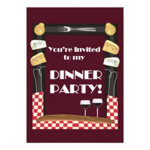 Invitation to Dinner Party-with Quote