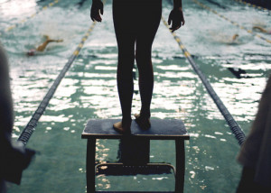 block relay swimmer swimming swimming pool