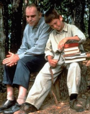 Billy Bob as Carl Childers and Lucas Black as Frank in Sling Blade ...