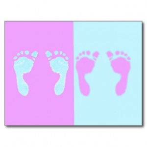 Footprints Baby Girl Postcard