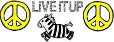 zebra yellow peace sign Image
