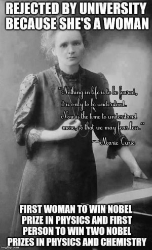 Marie Curie, the epitome of girl power.