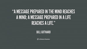 message prepared in the mind reaches a mind; a message prepared in a ...