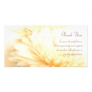 customisable sympathy thank you photo card you can easily change text ...
