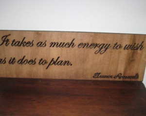 Handmade Wood Carved Sign Eleanor R oosevelt Quote Motivational ...