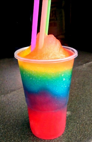 delicious, drinks, food and drink, frozen drink, neon, rainbow ...