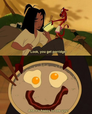 mulan, mushu, porridge - inspiring picture on Favim.com | We Heart It