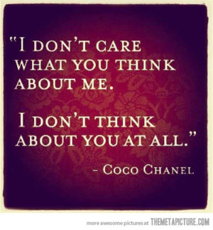 Funny photos funny Coco Chanel quote