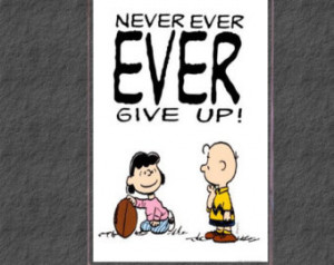 Snoopy Peanuts Charlie Brown Never Give Up Quote Luggage Tag Luggage ...