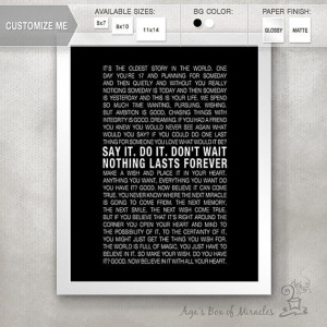 OTH Subway Sign PRINT (quote from One Tree Hill) / Inspiring Gift ...