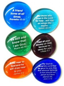 Click Here For More Info: Scripture Glass Stones, Set I, Set of 6