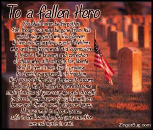 Glitter Graphic Comment: To a Fallen Hero Memorial Graphic