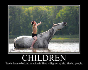 Teach children to be kind to animals