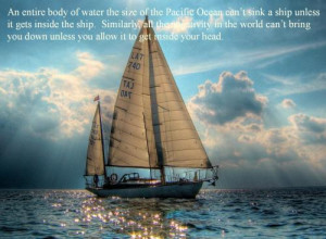 An entire body of water the size of the Pacific Ocean cant sink a ship ...