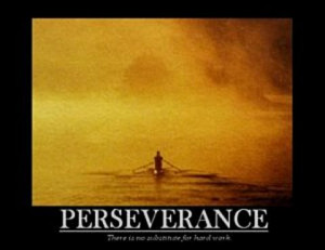 Rowing Perseverance Poster 20x16