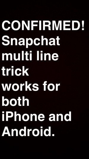 Add Multiple Lines of Text On Snapchat Trick [Video]