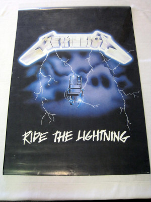 Poster Metallica Ride the Lightning Album Cover Medium Vintage Rare