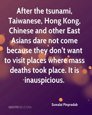 After the tsunami, Taiwanese, Hong Kong, Chinese and other East Asians ...