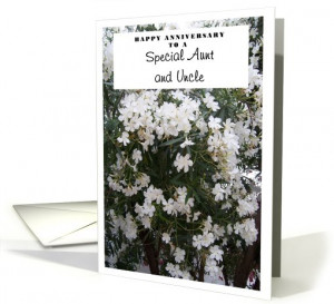 Aunt and Uncle Wedding Anniversary Card - White Flowers card (272882)