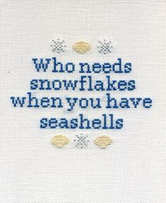Sea Shell vs. snow