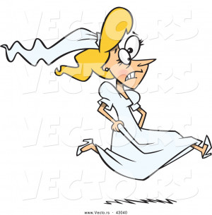 Run Away Bride Cartoon Wedding Vector Free Download
