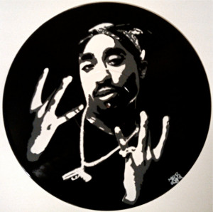 Tupac West Side Tupac west side pose art on