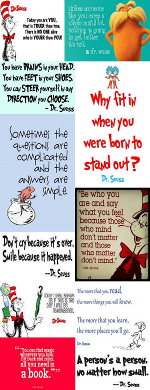 ... Learning: Nice Poster Featuring Some of Dr.Seuss Lessons for Kids