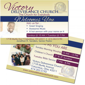 church outreach postcard design