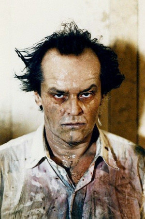 ... Nicholson makeup test on the set of The Witches of Eastwick (1987