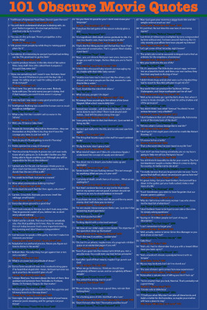 101 Obscure Movie Quotes