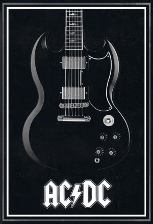 AC/DC back in black poster by MitchBaker13