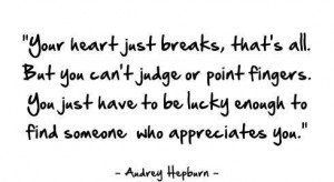 Audrey hepburn quotes and sayings lucky people heart