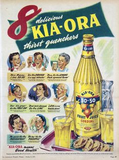 1949 Kia-Ora cordial. Advertisement from the Australian Women's Weekly ...