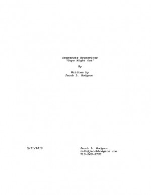 Desperate Housewives Script 