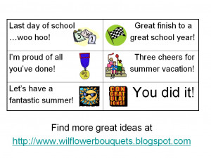 Free Printable Congratulations Notes for the Last Day of School