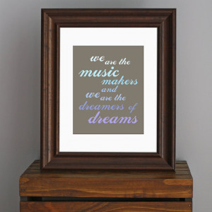 Typography Inspirational Art Print - Willy Wonka quote - musician ...