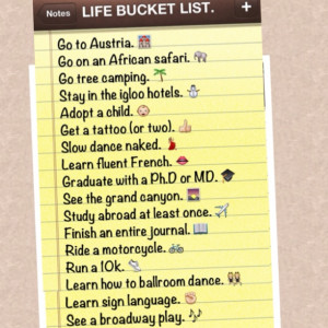 bucket lists