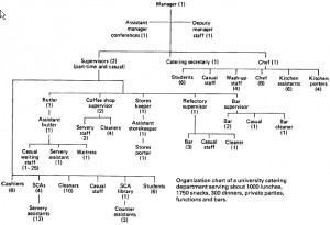 Figure 19.6 Organization chart for a university catering department