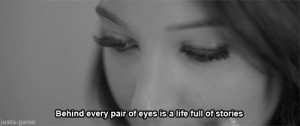 gif gifs quote Black and White life depressed sad eyes quotes story ...