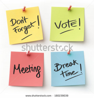 Colorful Sticky Notes isolated on white - stock photo