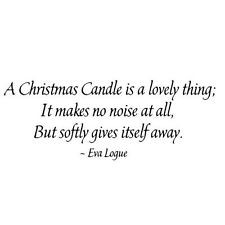 Christmas Candle Quote unmounted rubber stamp #19