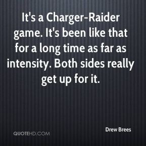 It's a Charger-Raider game. It's been like that for a long time as far ...