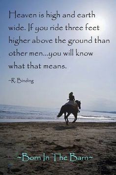 ... you ride three feet higher above the ground than other men... you will