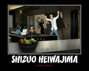 Cool factor to Shizuo, can't beat a bartender with sunglasses that ...
