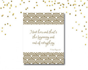 Art // Gatsby quote , gatsby party, gold print, gatsby print, art deco ...