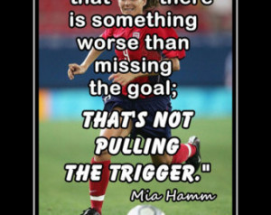 Soccer Poster Mia Hamm Champion Pho to Quote Wall Art Print 5x7
